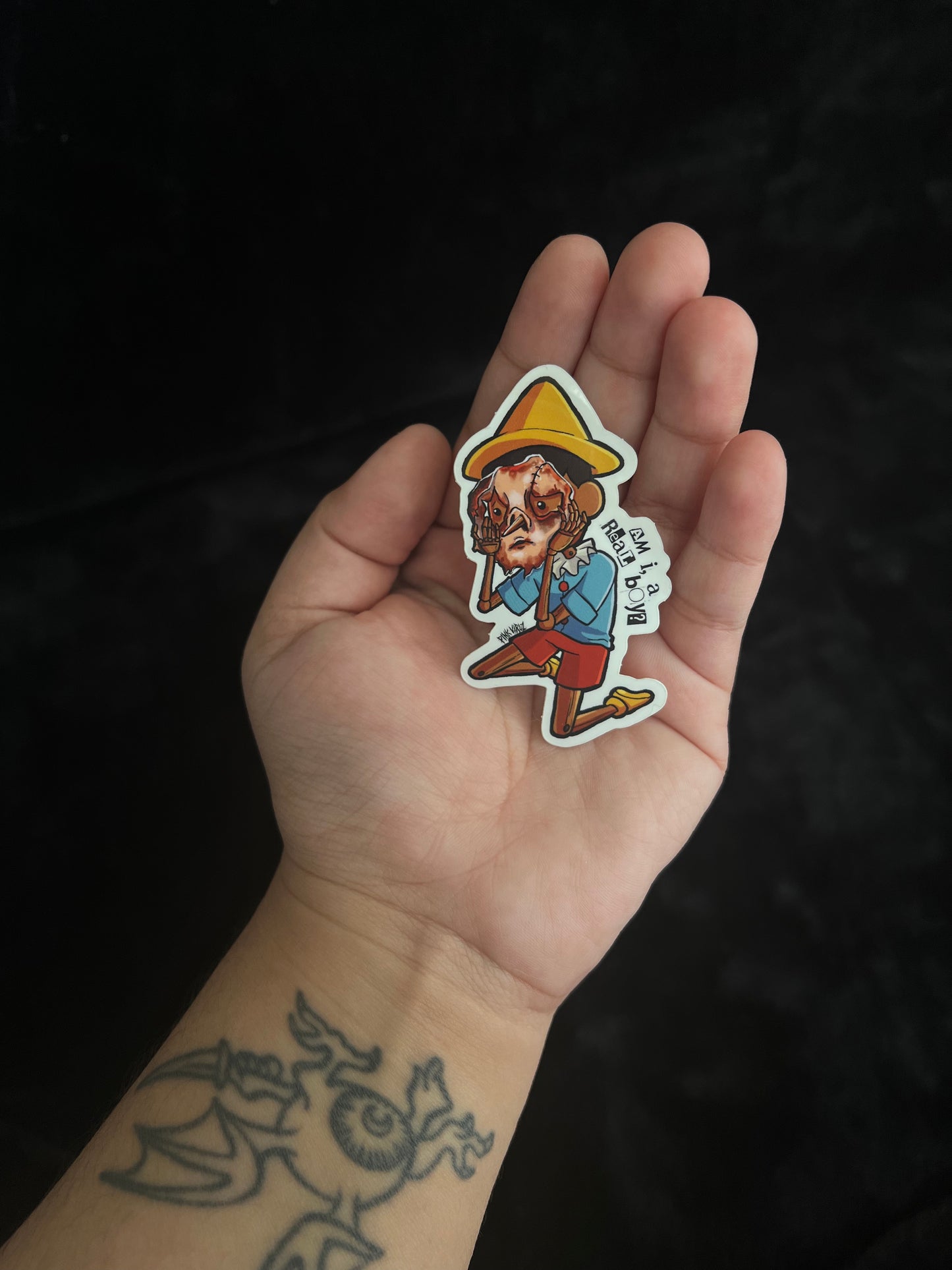 Creepy Cute Existential Pinocchio Sticker