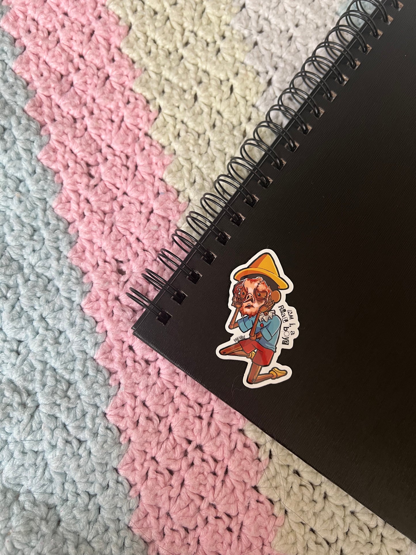 Creepy Cute Existential Pinocchio Sticker