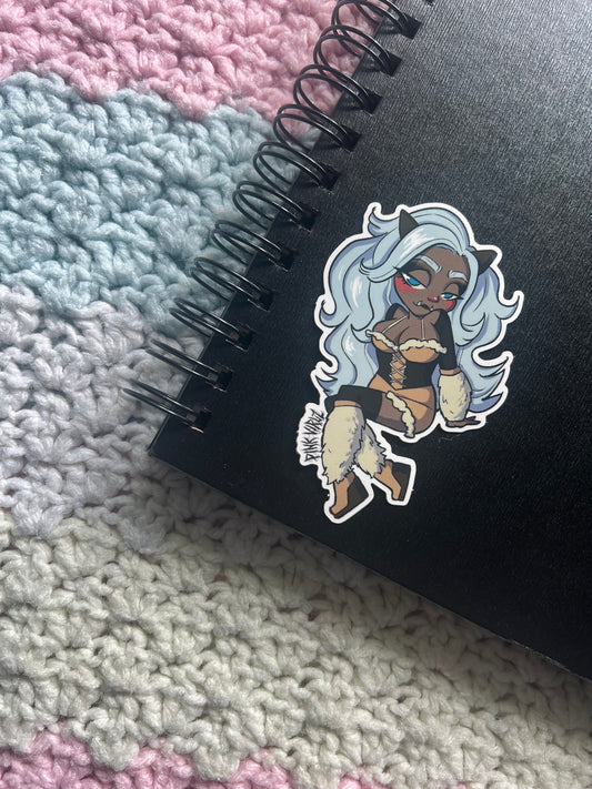 Yeti Hot Monster Girl Sticker